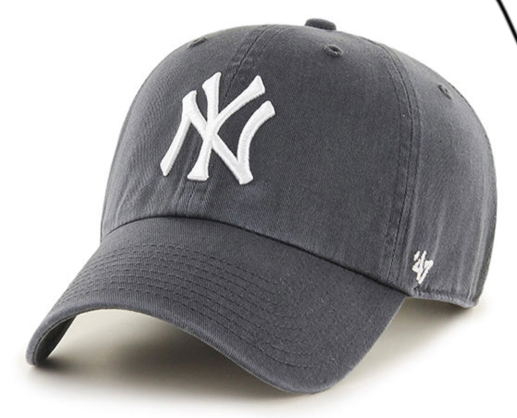 47 CAP MLB NEW YORK YANKEES CLEAN UP CHARCOAL