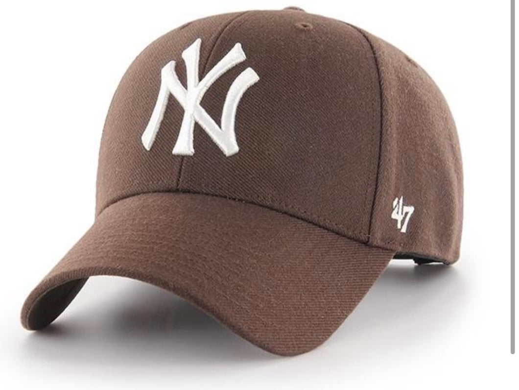 47 CAP MLB NEW YORK YANKEES SNAP BACK MVP BROWN