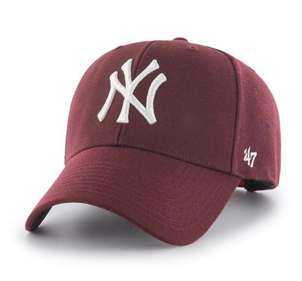 47 CAP MLB NEW YORK YANKEES MVP DARK MAROON