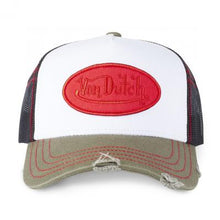 Charger l&#39;image dans la galerie, CASQUETTE NOIR KAKI BLANC ROUGE USED SUM VON DUTCH
