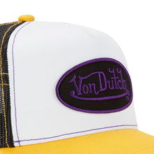 Charger l&#39;image dans la galerie, CASQUETTE NOIR BLANC JAUNE VIOLET USED SUM VON DUTCH
