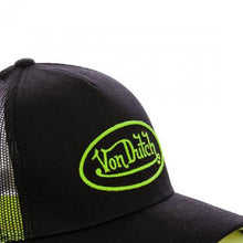 Charger l&#39;image dans la galerie, CASQUETTE USED NOIR ET VERT VON DUTCH
