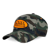 Charger l&#39;image dans la galerie, CASQUETTE CAMOUFLAGE ECUSSON ORANGE
