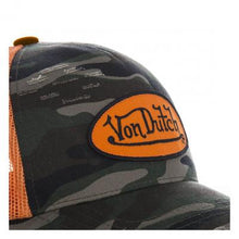 Charger l&#39;image dans la galerie, CASQUETTE CAMOUFLAGE KAKI ORANGE
