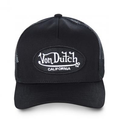 CASQUETTE ÉCUSSON NOIR BRODÉ BLANC