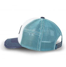Charger l&#39;image dans la galerie, CASQUETTE TURQUOISE BLANC INDIGO USED SUM VON DUTCH
