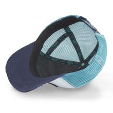 Charger l&#39;image dans la galerie, CASQUETTE TURQUOISE BLANC INDIGO USED SUM VON DUTCH
