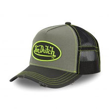 Charger l&#39;image dans la galerie, CASQUETTE VERT POMME GRIS NOIR USED SUM VON DUTCH
